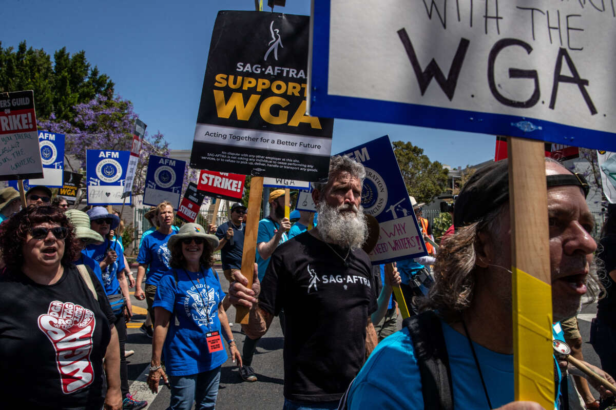 Hollywood Production Grinds To Halt Amidst Joint Actors And Writers Strike Hollywood Production Grinds To Halt Amidst Joint Actors And Writers Strike
